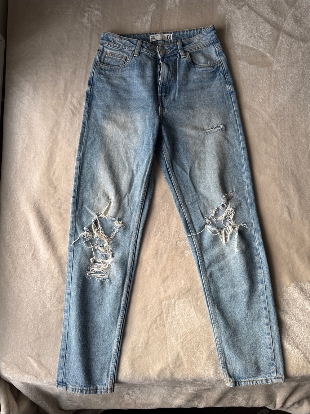 Urban Outfitters Light Blue Distressed Boyfriend Jeans